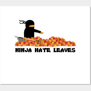 Ninja Hate Leaves Posters and Art